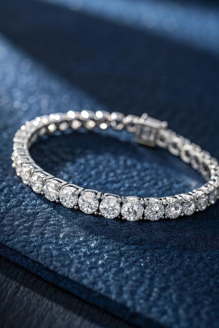 Diamond Tennis Bracelet Elegant Classic Design Bracelet for Women